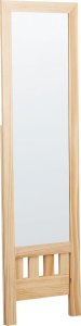 Beliani Lustro Stojące Z Półką Jasne Drewno Luisant! 4