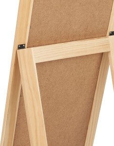 Beliani Lustro Stojące Z Półką Jasne Drewno Luisant! 6