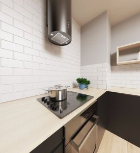 Okap Focus Okap wyspowy przyścienny Focus Osaka black OUTLET 8