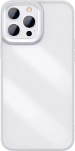 Baseus Baseus Crystal Phone Case pancerne etui do iPhone 13 Pro z żelową ramką szary (ARJT000413) 1