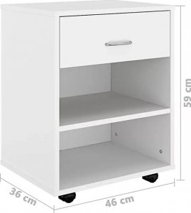 Elior Kontener biurkowy w kolorze białym - Bellano 11X 7