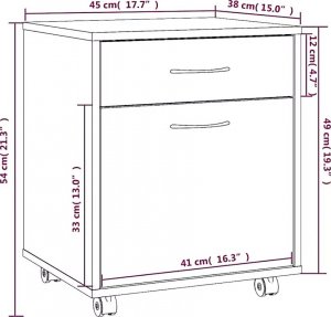 Elior Szary Kontener biurkowy - Larina 9