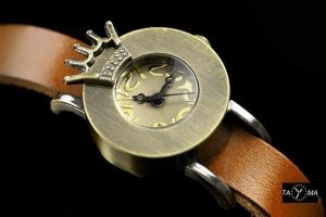 Zegarek ZEGAREK DAMSKI TAYMA - RETRO PUNK 28 - camel (zx585e) 5