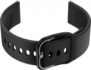 Pasek gumowy do smartwatch 18mm - czarny/czarny 1