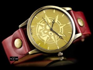 Zegarek ZEGAREK DAMSKI TAYMA - RETRO PUNK 32 -czerwony (zx594b) 2