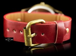 Zegarek ZEGAREK DAMSKI TAYMA - RETRO PUNK 32 -czerwony (zx594b) 4