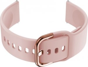 Pasek gumowy do smartwatch 22mm - różowy/rosegold 1