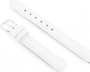Pasek skórzany do zegarka - biały - 12mm 2