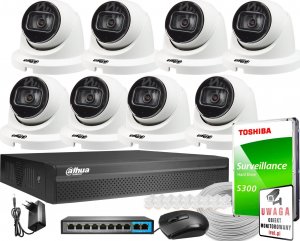 Kamera IP Dahua Technology Monitoring 4 Mpx z audio, STARLIGHT DAHUA 8x kamera IPC-HDW2431TM-AS-0280B-S2 rejestrator NVR4108HS-4KS2/L 1