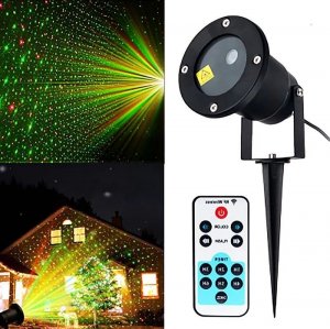 Świąteczny projektor laserowy zewnętrzny 3D z pilotem radiowym IP68 Świąteczny projektor laserowy zewnętrzny 3D z pilotem radiowym IP68 2