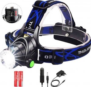 Latarka czołowa Latarka czołowa akumulatorowa LED L2/T6 3 tryby zoomable wodoodporna Latarka czołowa akumulatorowa LED L2/T6 3 tryby zoomable wodoodporna 7