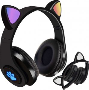 Słuchawki Alogy LED RGB z uszami kota 1