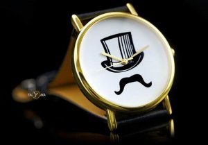 Zegarek ZEGAREK DAMSKI CYLINDER, WĄSY - asox (zx580b) 6