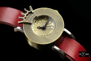 Zegarek ZEGAREK DAMSKI TAYMA - RETRO PUNK 28 - czerwony (zx585a) 4