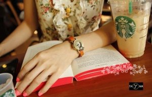 Zegarek ZEGAREK DAMSKI TAYMA - RETRO PUNK 28 - czerwony (zx585a) 7