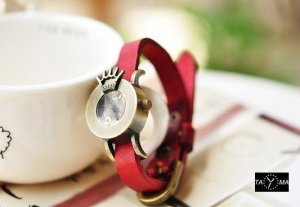 Zegarek ZEGAREK DAMSKI TAYMA - RETRO PUNK 28 - czerwony (zx585a) 9