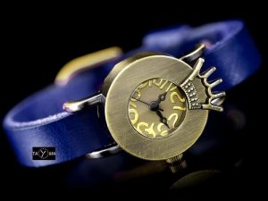 Zegarek ZEGAREK DAMSKI TAYMA - RETRO PUNK 28 - niebieski (zx585c) 2