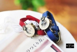 Zegarek ZEGAREK DAMSKI TAYMA - RETRO PUNK 28 - niebieski (zx585c) 6