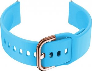 Pasek gumowy do smartwatch 20mm - niebieski/r.gold 1