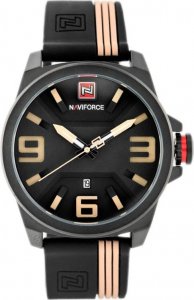 Zegarek ZEGAREK MĘSKI NAVIFORCE - NF9098 (zn045c) - black/beige 1