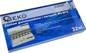 Geko GWINTOWNIKI+NARZYN. kpl.32cz /GEKO 10