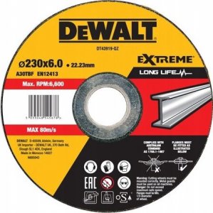 Dewalt Tarcza do cięcia stali 230mm x 6.0mm (DW DT43919) 2