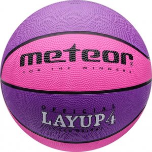 Meteor Piłka koszykowa Meteor Layup 4 różowo-fioletowa 07029 4 1