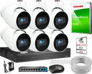 Kamera IP Dahua Technology Profesjonalny monitoring 8 Mpx z audio, STARLIGHT, motozoom DAHUA 6x kamera IPC-HDW3841T-ZAS rejestrator NVR4108HS-4KS2/L 1