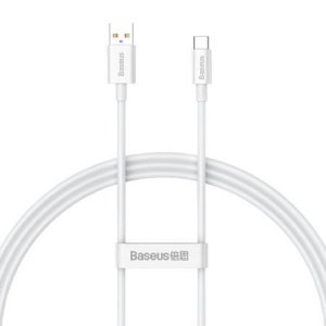 Kabel USB Baseus USB-A - USB-C 1 m Biały (CAYS001302) 1