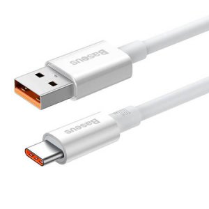 Kabel USB Baseus USB-A - USB-C 1 m Biały (CAYS001302) 2