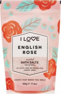 I LOVE_Scented Bath Salts kojąco-relaksująca sól do kąpieli English Rose 500g 1