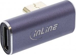 Adapter USB InLine InLine® USB4 Adapter, USB Type-C male/female vertical right/left angled, aluminium, grey 1