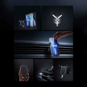 Baseus Baseus grawitacyjny uchwyt samochodowy na telefon na kratkę nawiewu czarny (SUWX000001) 15