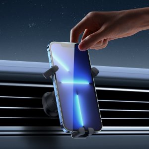 Baseus Baseus grawitacyjny uchwyt samochodowy na telefon na kratkę nawiewu czarny (SUWX000001) 17
