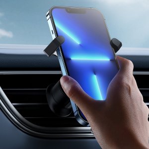 Baseus Baseus grawitacyjny uchwyt samochodowy na telefon na kratkę nawiewu czarny (SUWX000001) 2