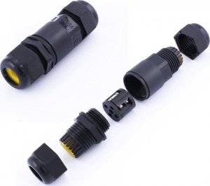 V-TAC Mufa Hermetyczna Czarna 0.5-1.5mm2 średnica kabla 5-9mm IP68 (VT-868) 1