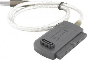 Adapter USB PRZEJŚCIE KONWERTER Z SATA IDE NA USB + ZASILACZ 1