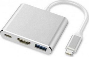Adapter USB PRZEJŚCIE Z USB TYP C NA HDMI 4K USB PD TV TABLET 1