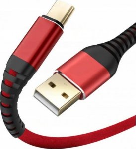 Kabel USB USB-A - USB-C 1 m Czerwony (18049) 1