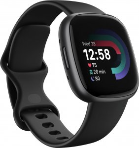 Smartwatch Fitbit Fitbit by Google Versa 4 czarno-grafitowy zestaw prezentowy 1