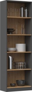 Topeshop Regał R60 60x30xH182 antracyt/artisan 2