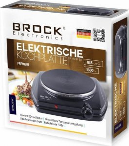 Płyta wolnostojąca Brock Kuchenka elektryczna BROCK 1-palnikowa EP 1500 BK czarna 3