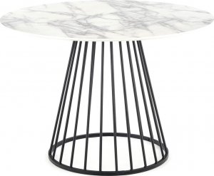 Selsey SELSEY Stół okrągły Amployal średnica 110 cm biały marmur 1