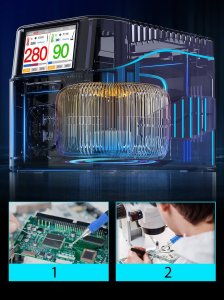 Techrebal PODWÓJNA MOCNA STACJA LUTOWNICZA T210 T115 UCHWYT 7