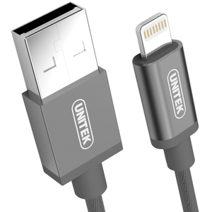 Kabel USB Unitek Mobile Lightning Nylon Gray Y-C499AGY 1
