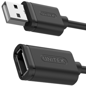 Kabel USB Unitek USB-A - USB-A 2 m Czarny (Y-C450GBK) 3