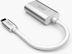 Adapter USB Unitek USB-C - DisplayPort Srebrny  (Y-6317) 2