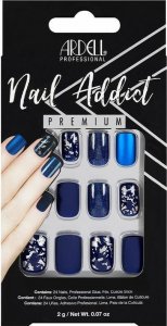 Ardell Sztuczne paznokcie Ardell Nail Addict Matte Blue (24 pcs) 1