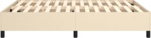 vidaXL Łóżko kontynentalne, kremowe, tapicerowane tkaniną, 140x200 cm 6