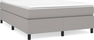 vidaXL Łóżko kontynentalne, jasnoszare, obite tkaniną, 140x200 cm 2